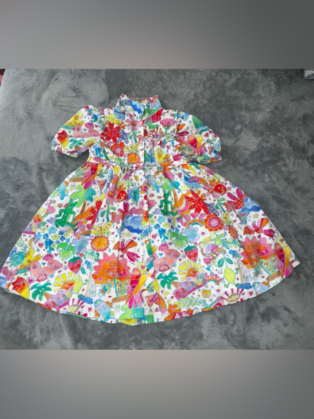 Oilily White Floral Multicolor Cotton Dress - Picture 6 of 10